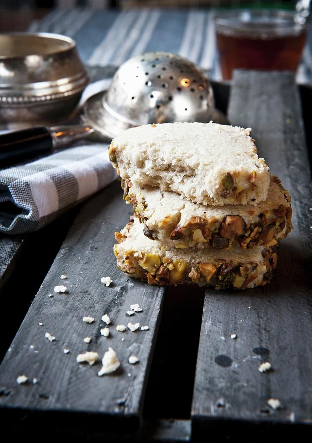 Almond Biscuits With Nuts, Dried Fruits And Pistachios Photograph by Ben Yuster