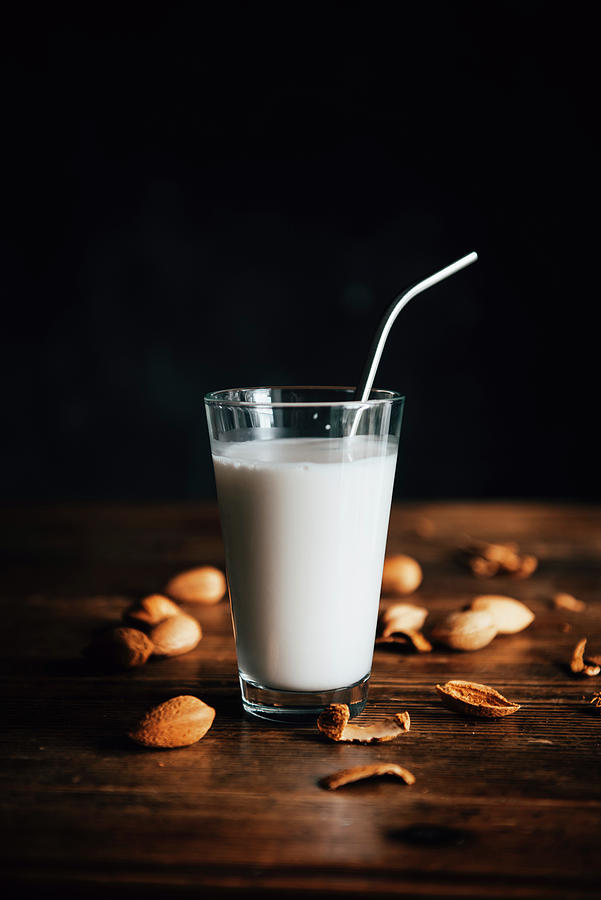 Almond Milk In A Glass Photograph by Justina Ramanauskiene
