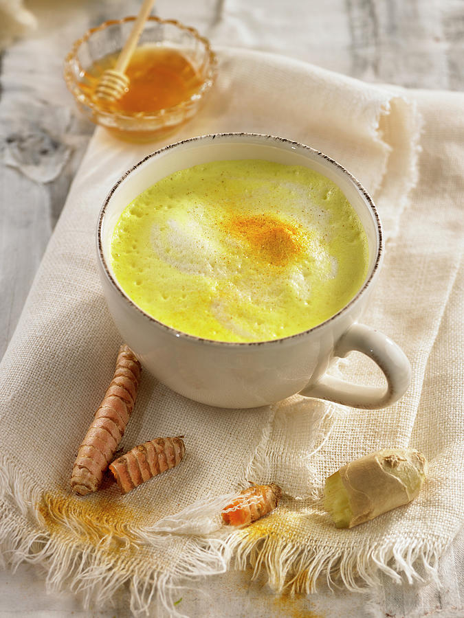 Almond Milk With Turmeric And Ginger Photograph by Lawton