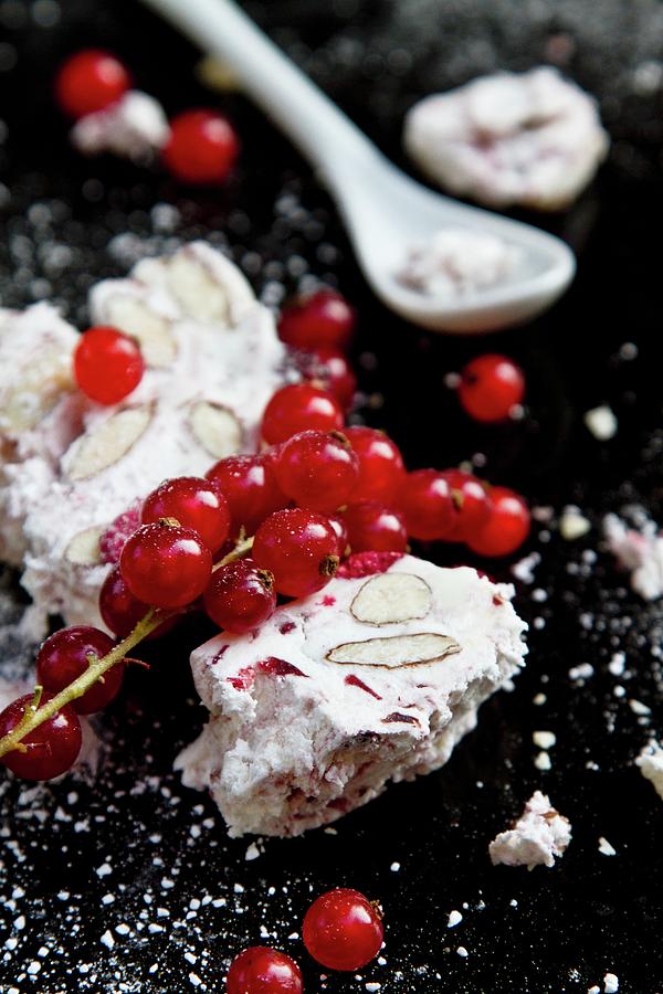 Almond Nougat And Redcurrants Photograph by Catja Vedder