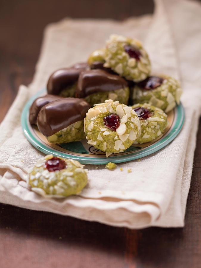 Almond Pistachio Kisses From Italy Photograph by Eising Studio