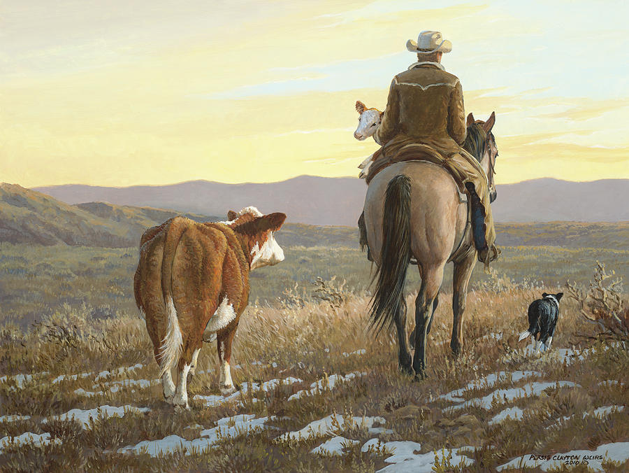Cow Painting - Almost Home by Wild Wings