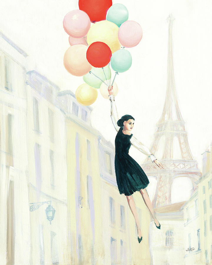 Eiffel Tower Painting - Aloft In Paris II by Julia Purinton