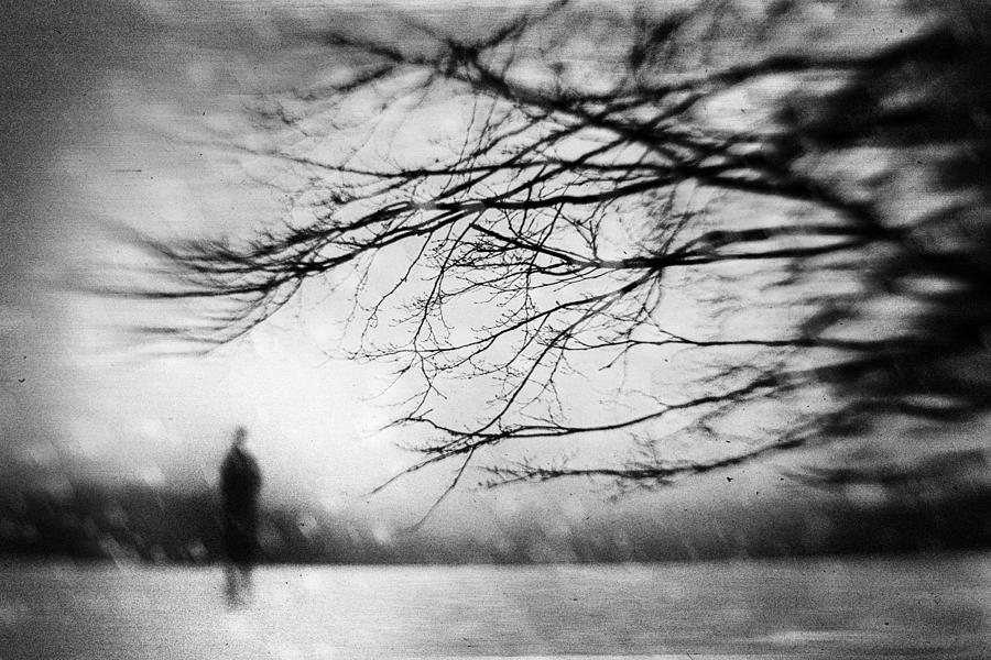 Black And White Photograph - Alone by Gustav Davidsson