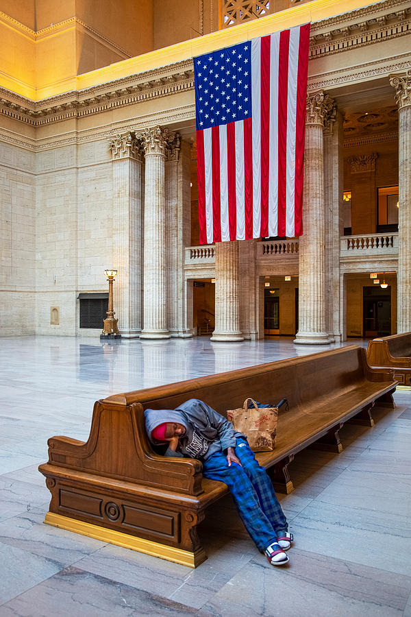 Alone In Union Station Photograph by Olivier Schram