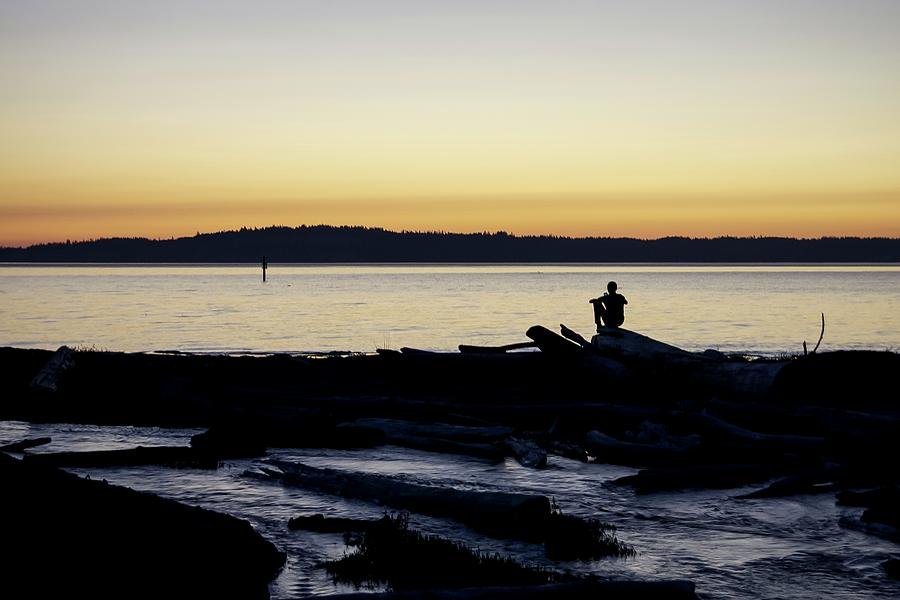 Whidbey Island Photograph - Alone With A Phone by Tom Trimbath