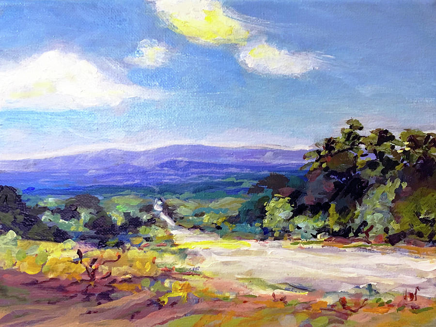 Along A Country Road Painting