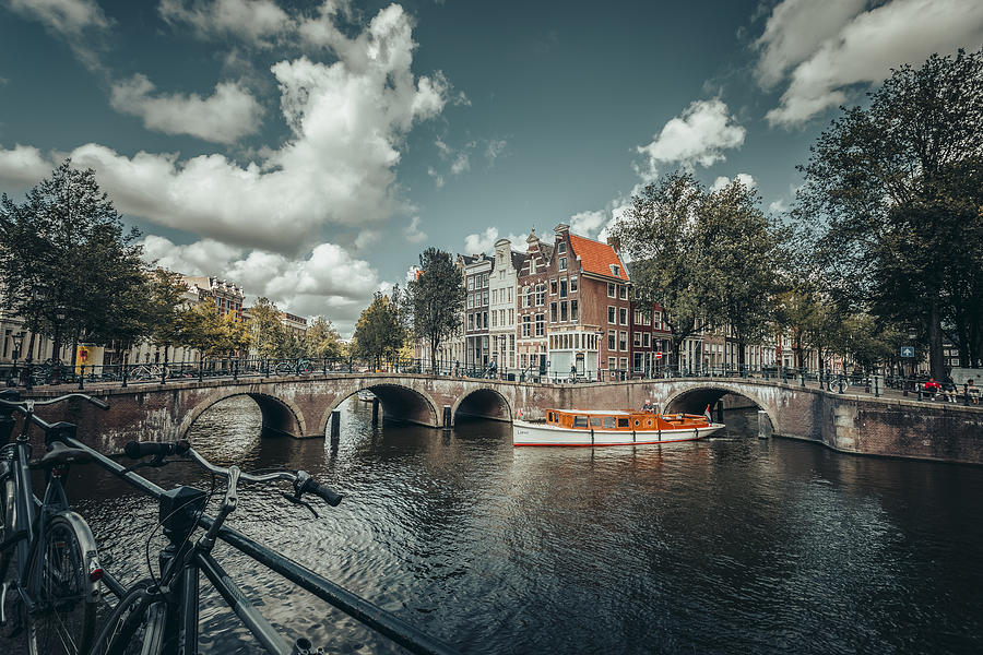 Along The Canals Of Amsterdam Photograph by Refat
