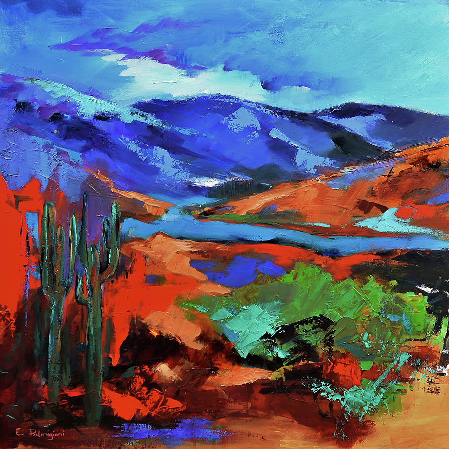 Along The Trail - Arizona Painting by Elise Palmigiani