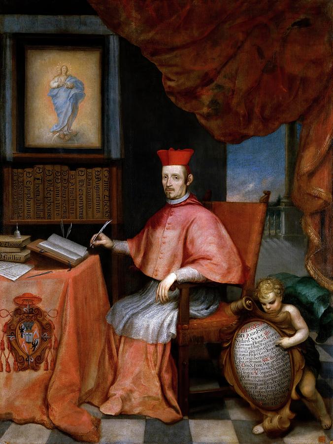 Alonso del Arco / Portrait of Cardinal Juan Everardo Nithard, 1674, Spanish School, Oil on canvas. Painting by Alonso del Arco -1635-1704-