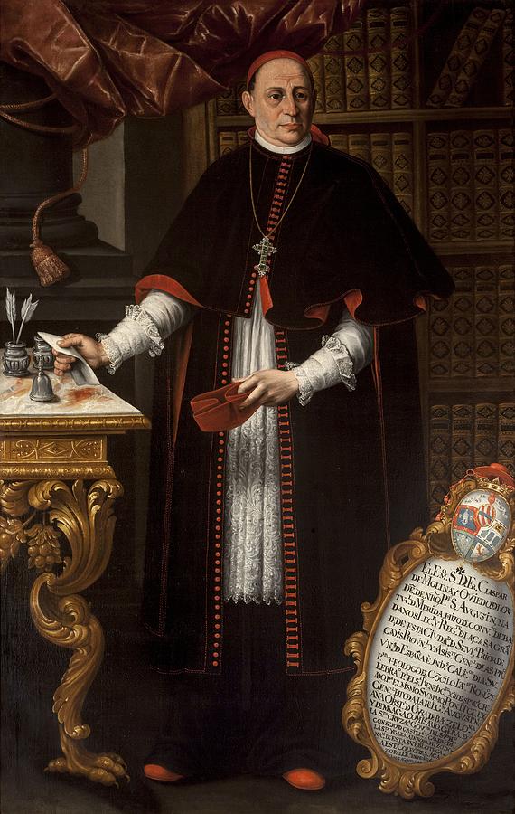 Cardinal Painting - Alonso Miguel de Tovar -copy- / Portrait of Cardinal Molina and Oviedo, First quarter of the 18... by Alonso Miguel de Tobar -1678-1758-