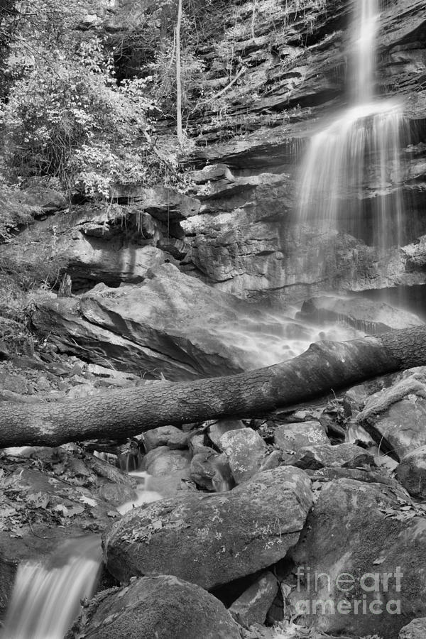Alpha Falls Streams Black And White Photograph by Adam Jewell