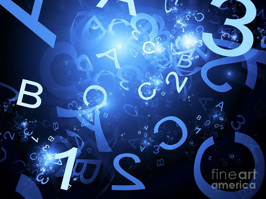 Alphabet And Numbers Photograph by Sakkmesterke/science Photo Library