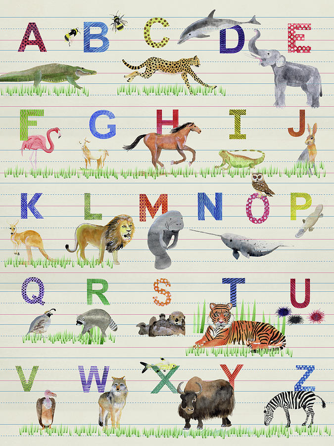 Alphabet Animals Painting by Alicia Ludwig - Pixels