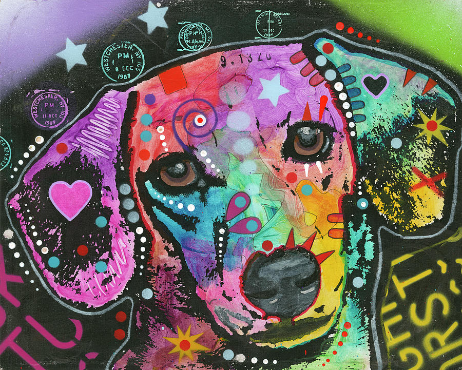 Alphabet Hound Mixed Media by Dean Russo- Exclusive - Pixels