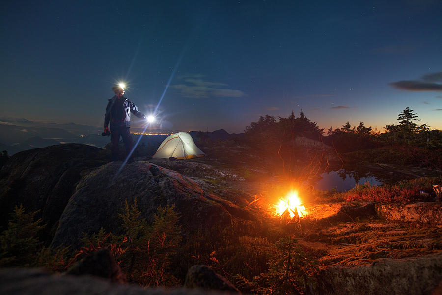 Alpine Camping, High Above The City Photograph by Christopher Kimmel