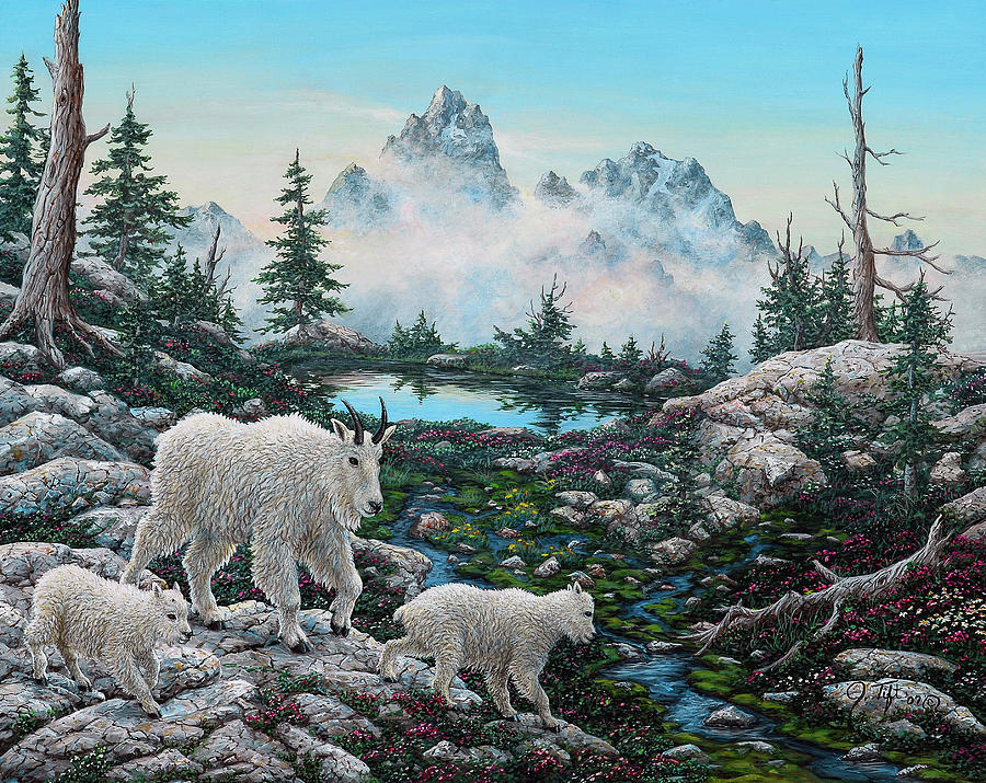 Alpine Country Painting by Jeff Tift