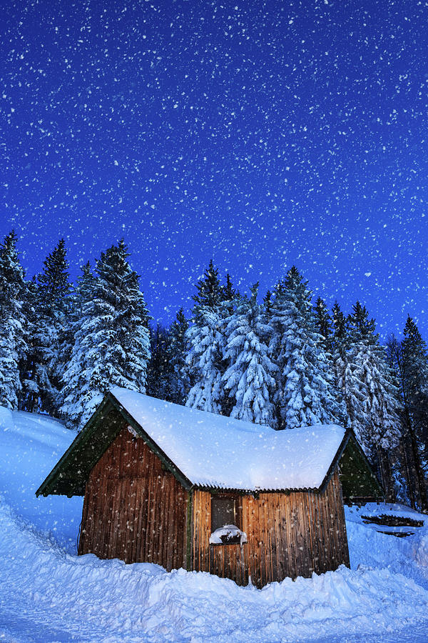 Alpine Hut Photograph by Borchee