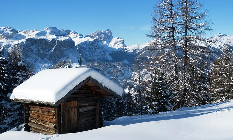 Alpine Hut In Winter Photograph by Madhadders