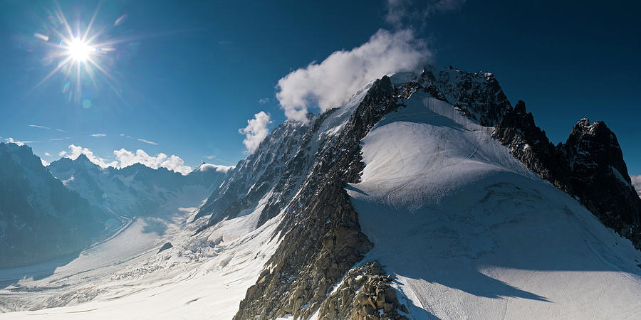 Alpine Mountain Sunburst Photograph by Fotovoyager