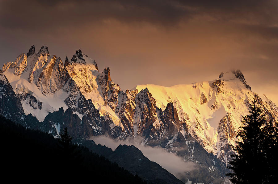 Alpine Peaks Pinnacles Dramatic Photograph by Fotovoyager