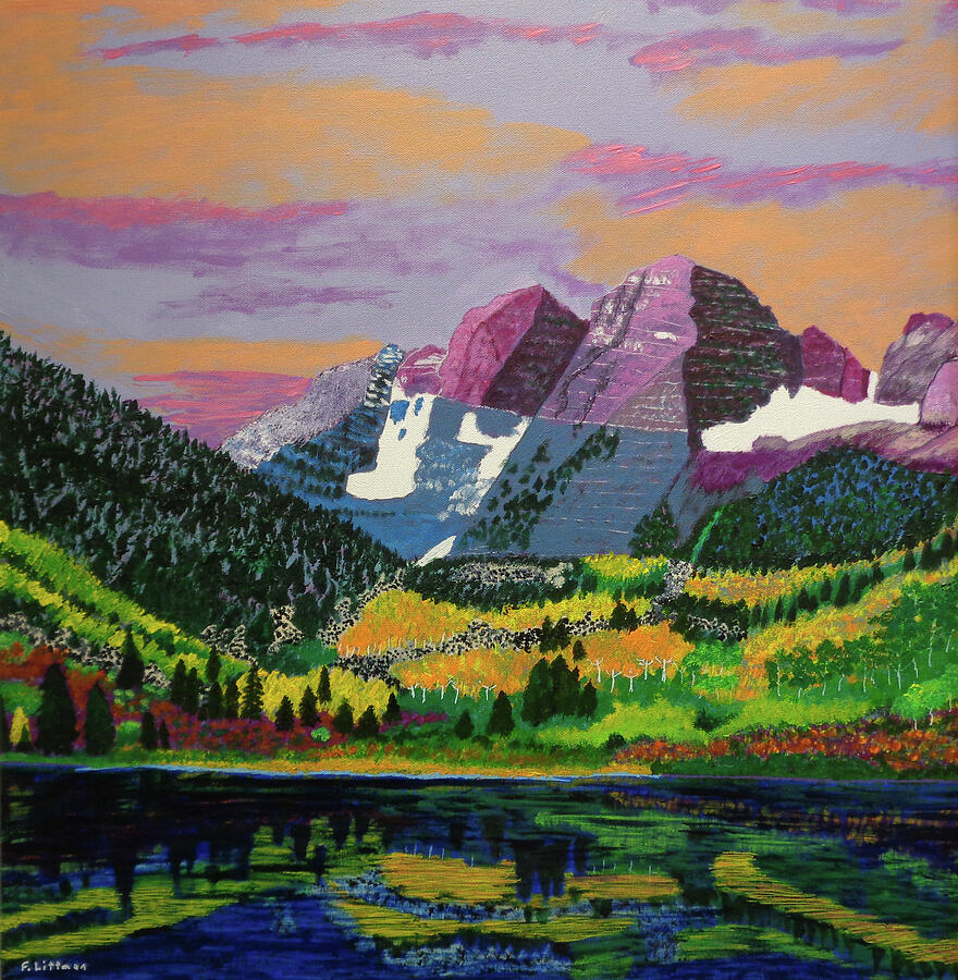 Alpine Reflections Painting by Frank Littman
