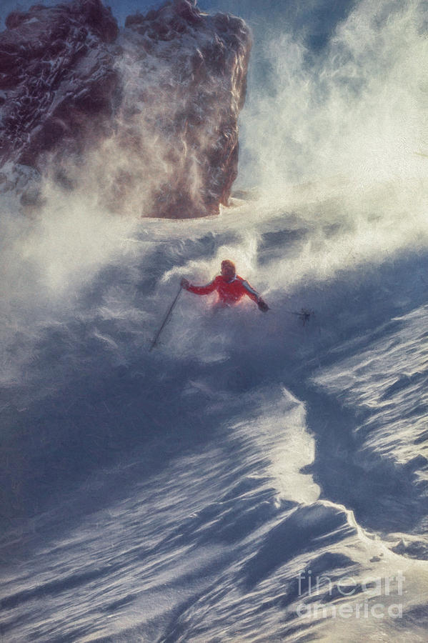 Ski Photograph - Alpine Wind Blown Powder by Vance Fox