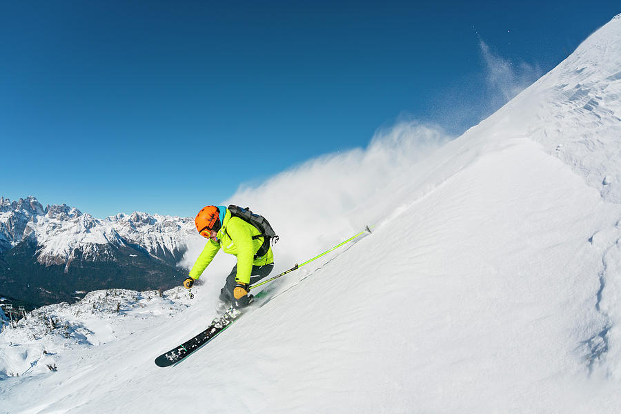 Alps, Back-country Skiing, Italy Digital Art by Nicolo Miana