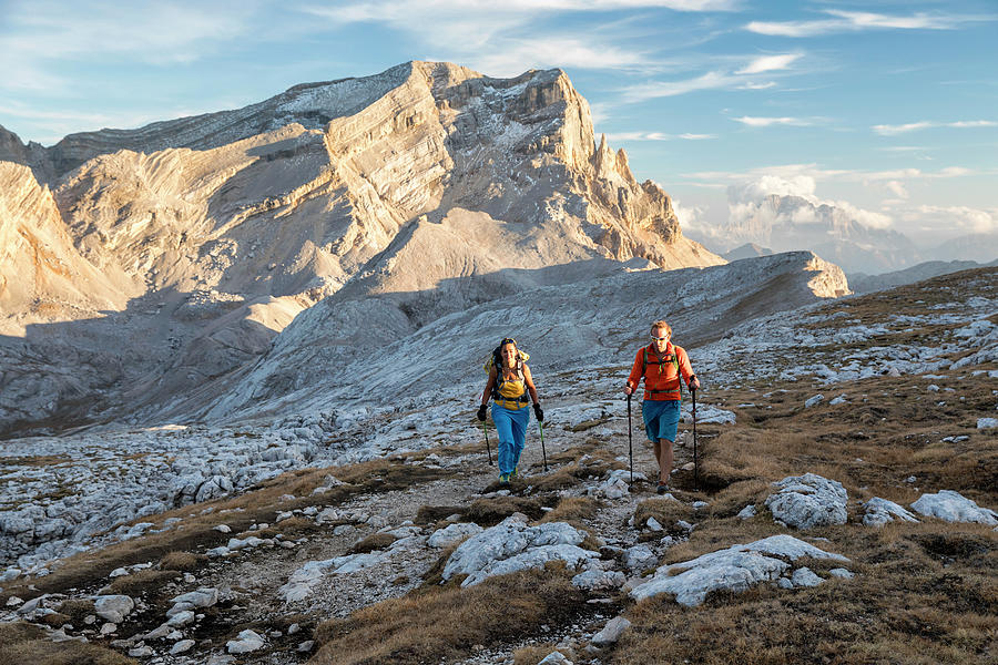 Alps, Hiking On Sasso Della Croce Digital Art by Nicolo Miana