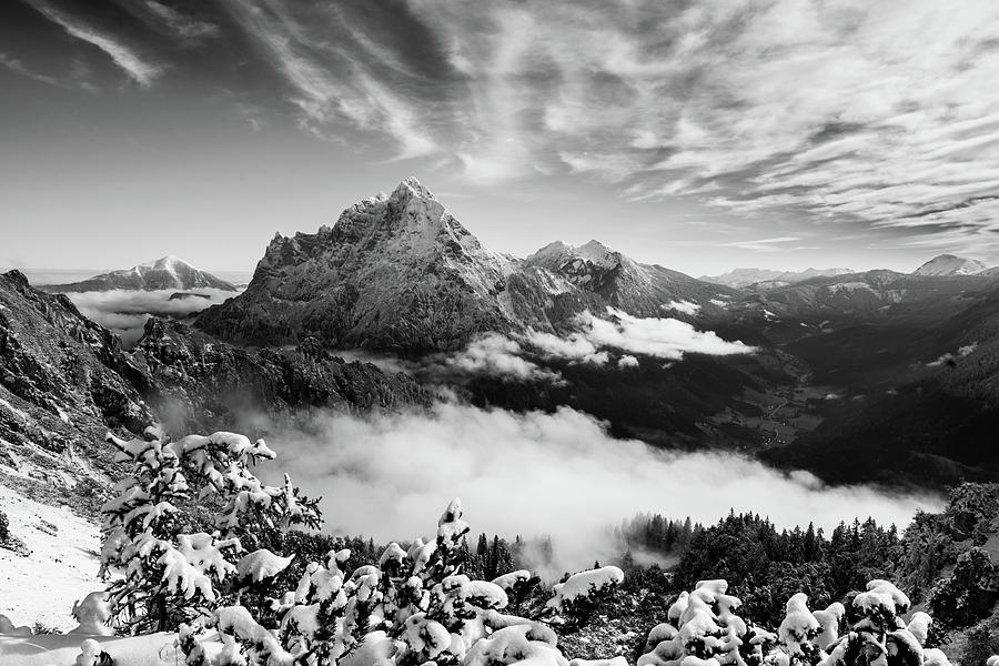 Mountain Photograph - Alps in a winter by Aurimas Valevicius