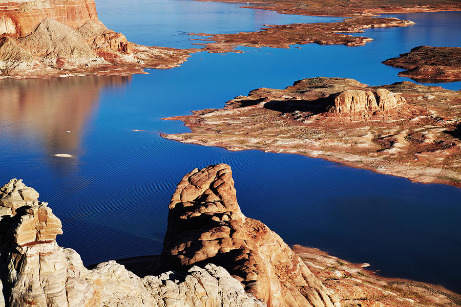 Mountain Photograph - Alstrom Point At Sunset, Lake Powell by DPK-Photo