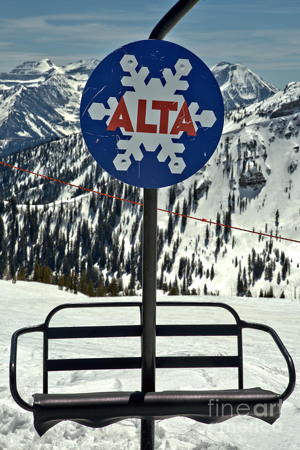 Alta Ski Lift Chair Photograph by Adam Jewell