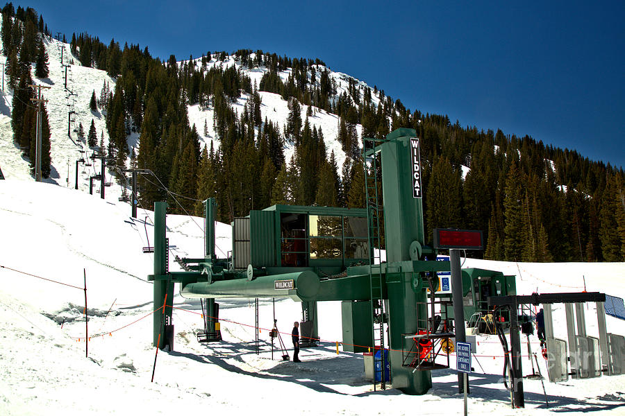 Alta Wildcat Chairlift Photograph by Adam Jewell