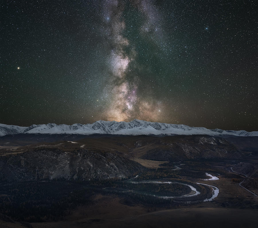 Altai Night Photograph by Vasily Iakovlev