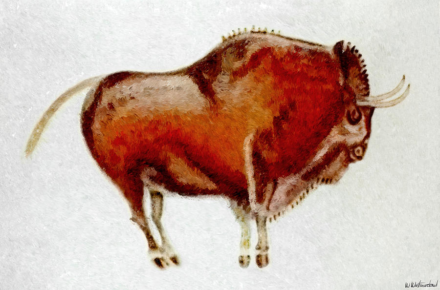Altamira Prehistoric Bison Digital Art by Weston Westmoreland