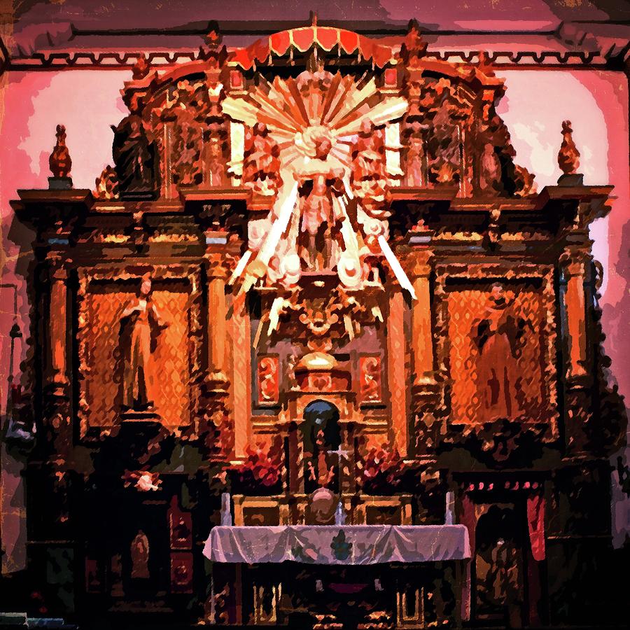 Altar at San Fernando Photograph by Timothy Bulone