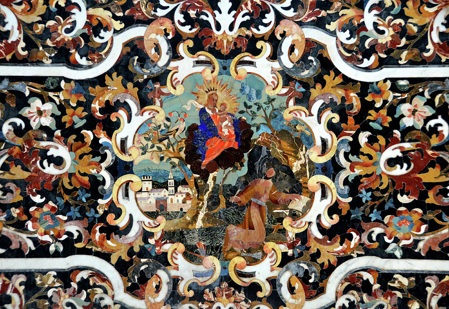 Altar front detail - Sant Agata al Collegio Church in Caltanissetta Photograph by RicardMN Photography
