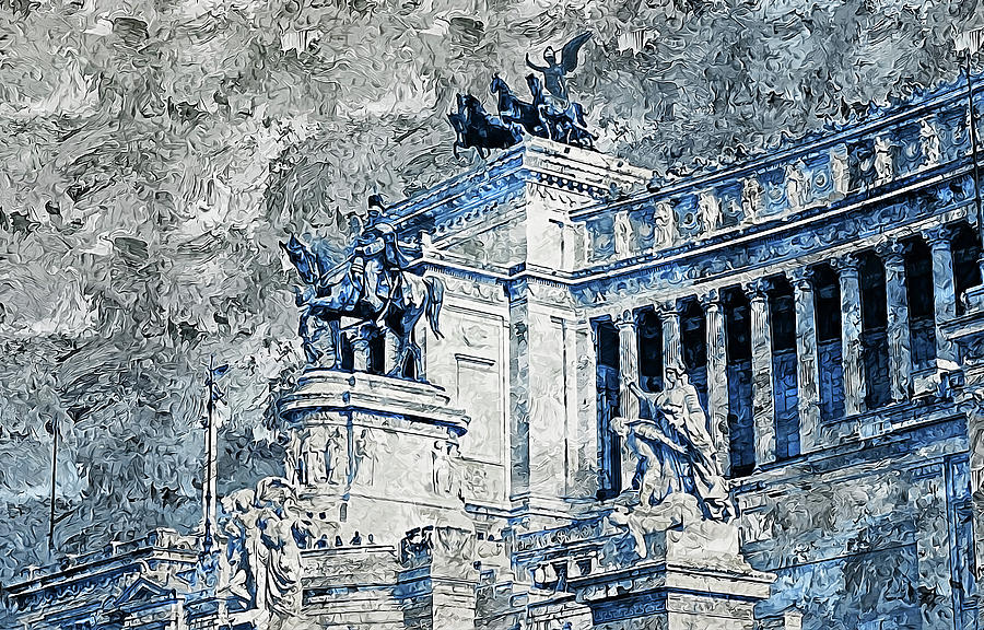 Altar of the Fatherland, Rome - 04 Painting by AM FineArtPrints