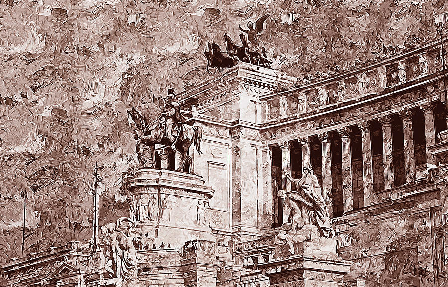 Altar of the Fatherland, Rome - 05 Painting by AM FineArtPrints