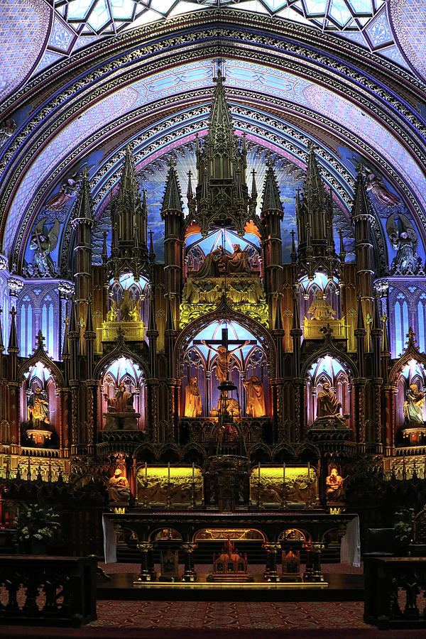 Alter at Notre-Dame Basilica Photograph by Dave Mills