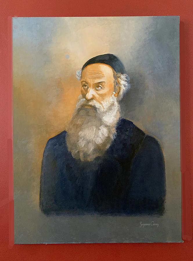 Alter Rebbe Schneur Zalman Painting by Suzanne Giuriati Cerny