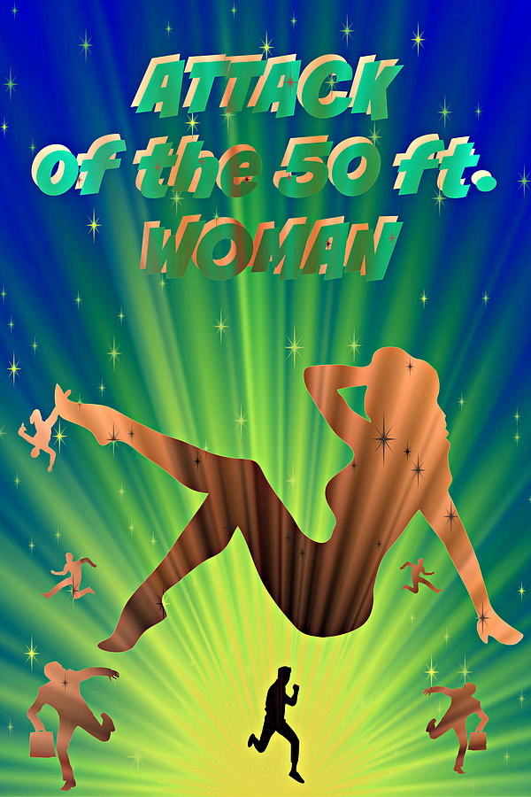 Alternative B Movie Poster - Attack Of The 50 Ft. Woman Photograph by Aurelio Zucco