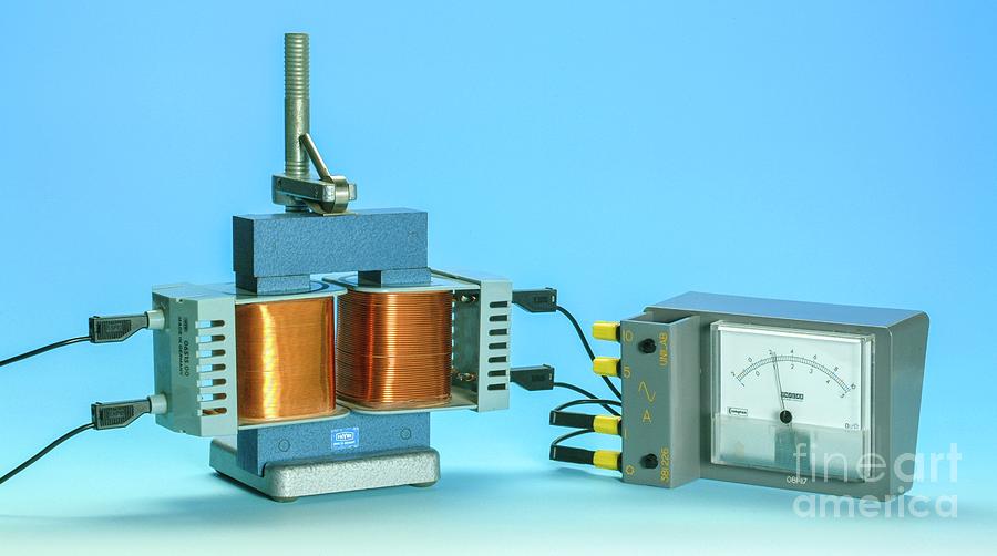 Alternating Current Transformer And Ammeter Photograph by Martyn F. Chillmaid/science Photo Library