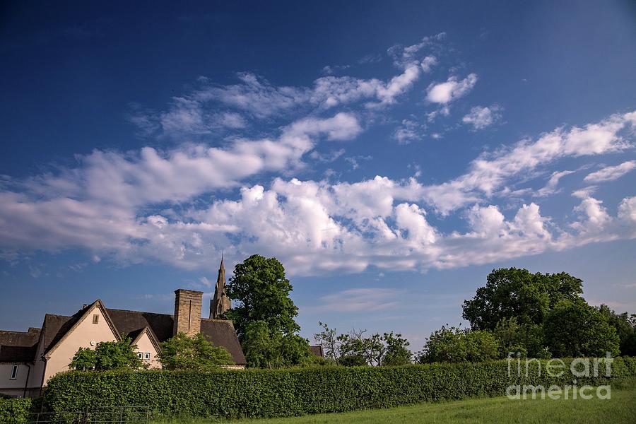 Altocumulus Castellanus Clouds Over A Rural Scene Photograph by Stephen Burt/science Photo Library