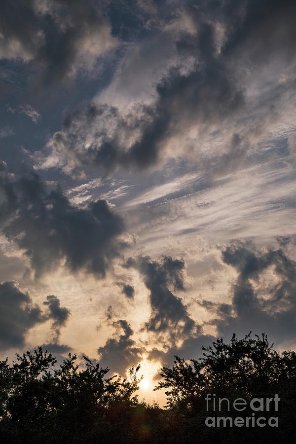 Altocumulus Floccus Clouds At Sunset Photograph by Stephen Burt/science Photo Library