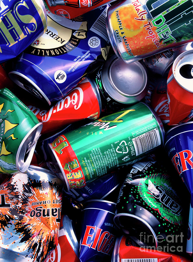 Aluminium Cans For Recycling Photograph by Martyn F. Chillmaid/science ...