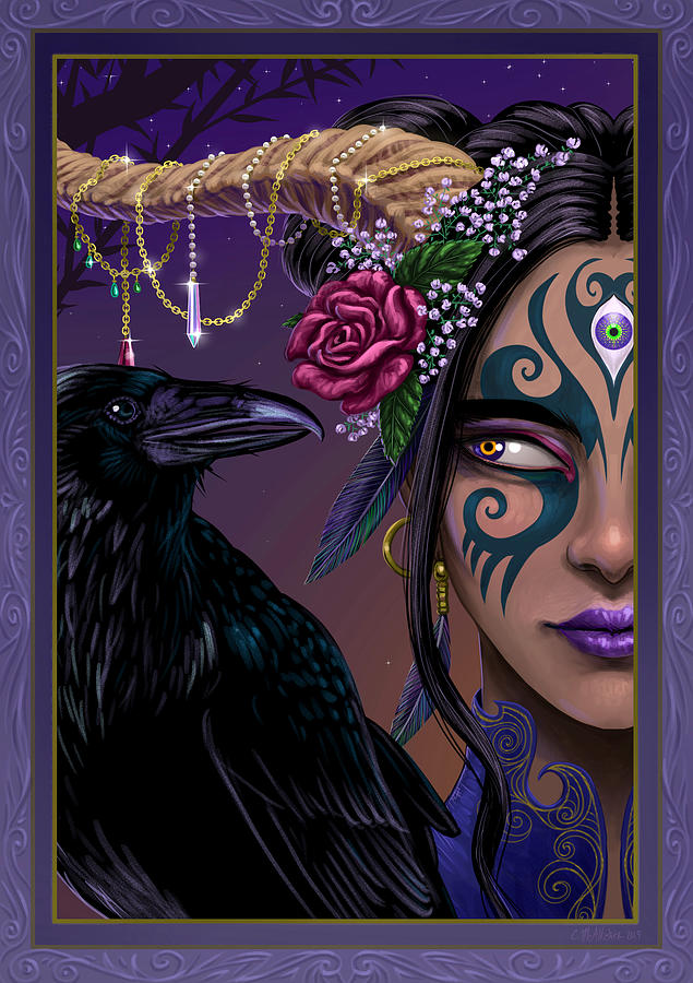 Always Listen To The Whispers of Ravens Painting by Cristina McAllister