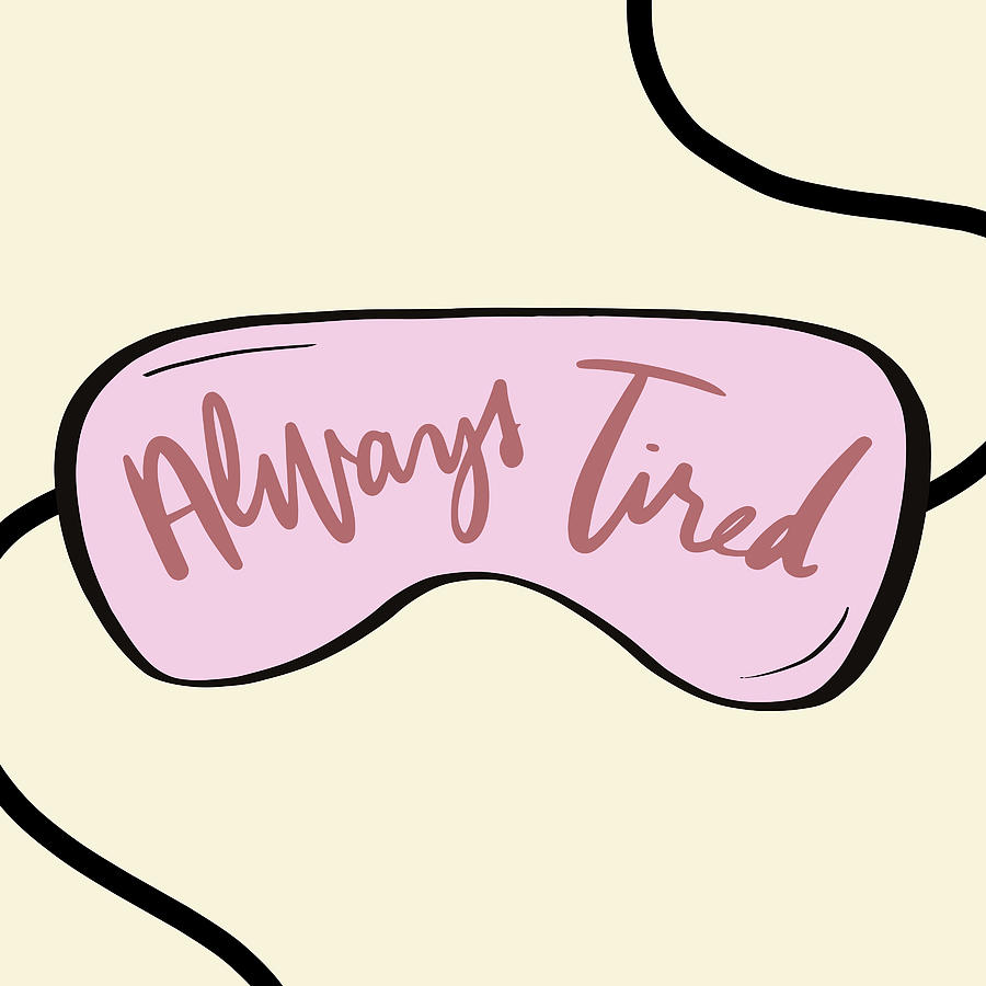 Sleep Digital Art - Always Tired Mask by Anna Quach