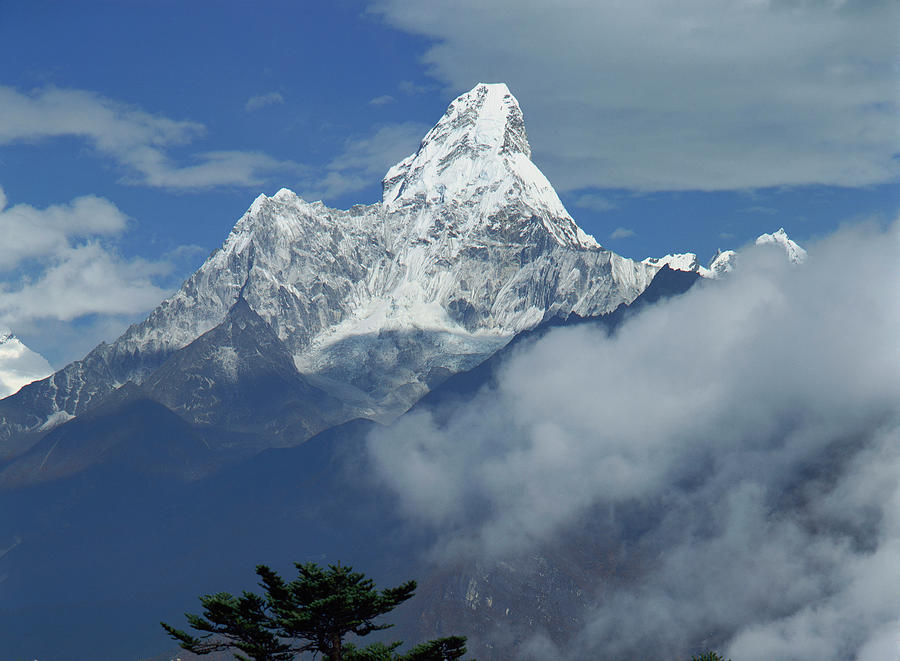 Ama Dablam Mountain, Nepal Digital Art by Hp Huber