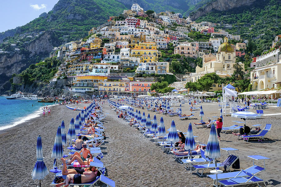 The Colorful Beaches and Village of Amalfi Italy Photograph by Robert Bellomy